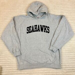 Majestic Seattle Seahawks Hoodie Mens 2XL Gray Pullover Sweatshirt NFL Football